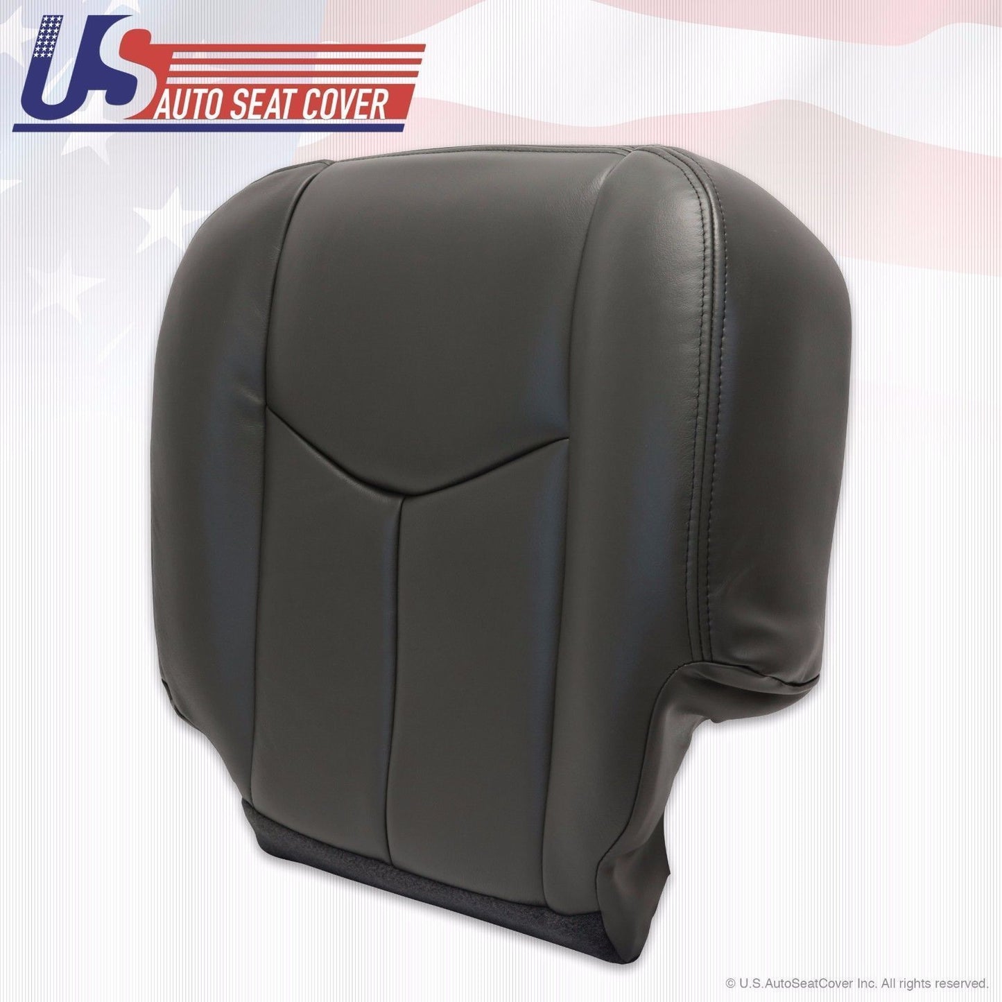 03 04 05 06 Chevy Silverado Duramax  Driver Bottom Leather Seat Cover Dark Gray