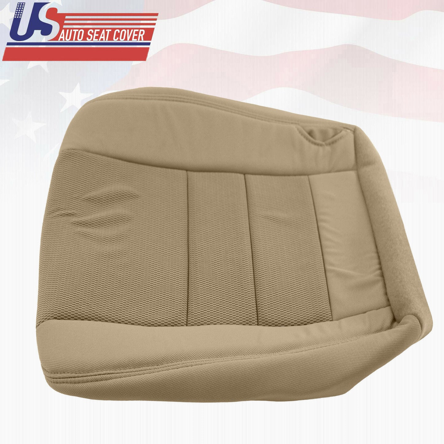 2005 2006 Ford F-250 F-350 Super Duty Driver Bottom Cloth Seat Cover 2 tone TAN