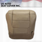 2001 2002 Ford F-150 Lariat FX4 Super Crew Driver Bottom Leather Seat Cover Tan
