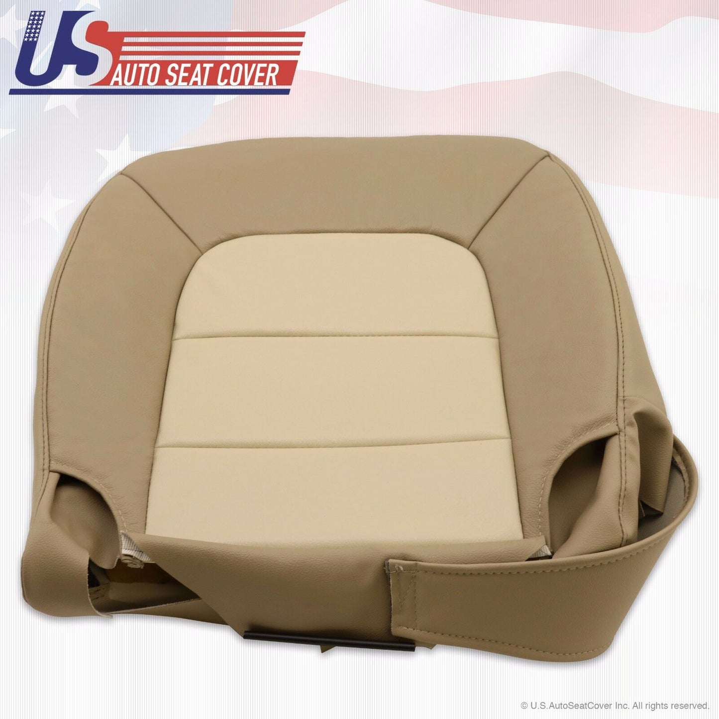 03 - 06 Ford Expedition Eddie Bauer Driver Bottom Leather Seat Cover 2Tone -Tan-