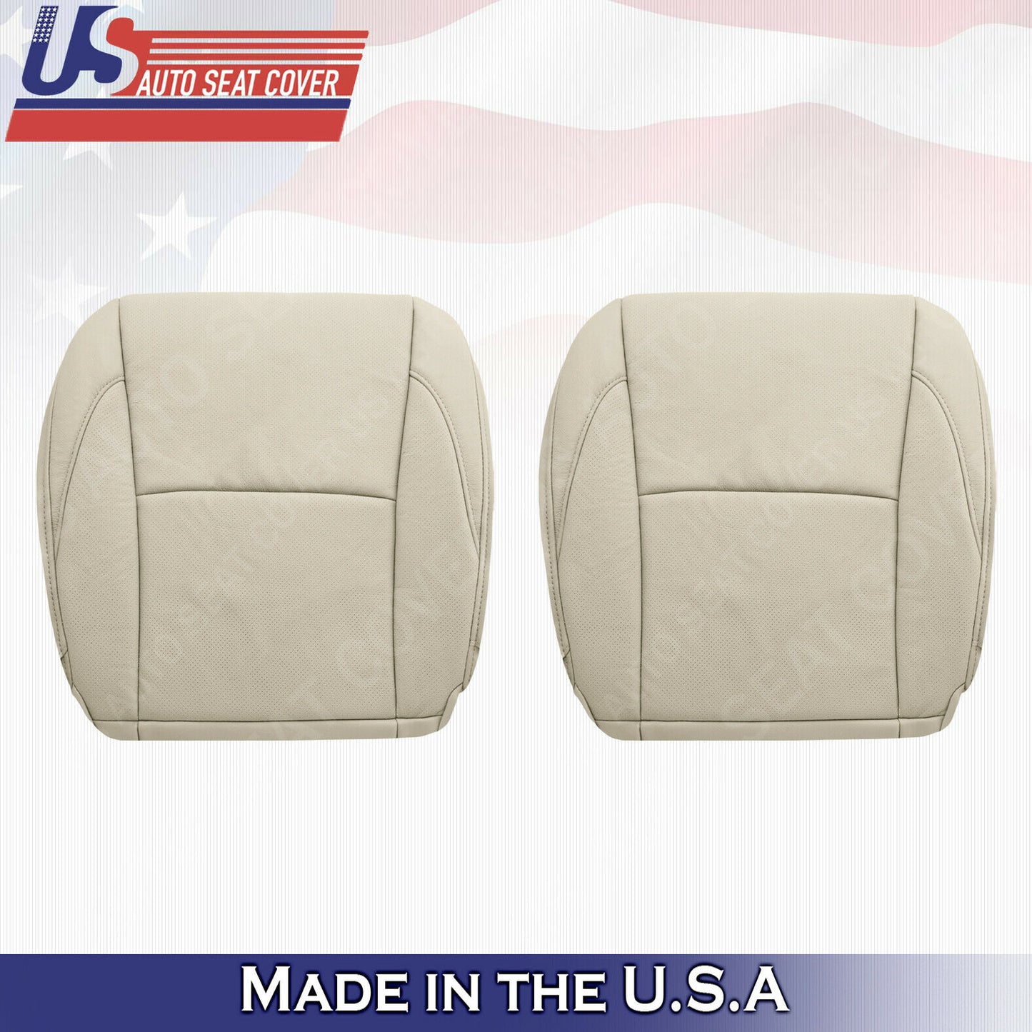 Driver & Passenger Bottom Leather Cover Light Tan 2010 2011 2012 For Lexus ES350