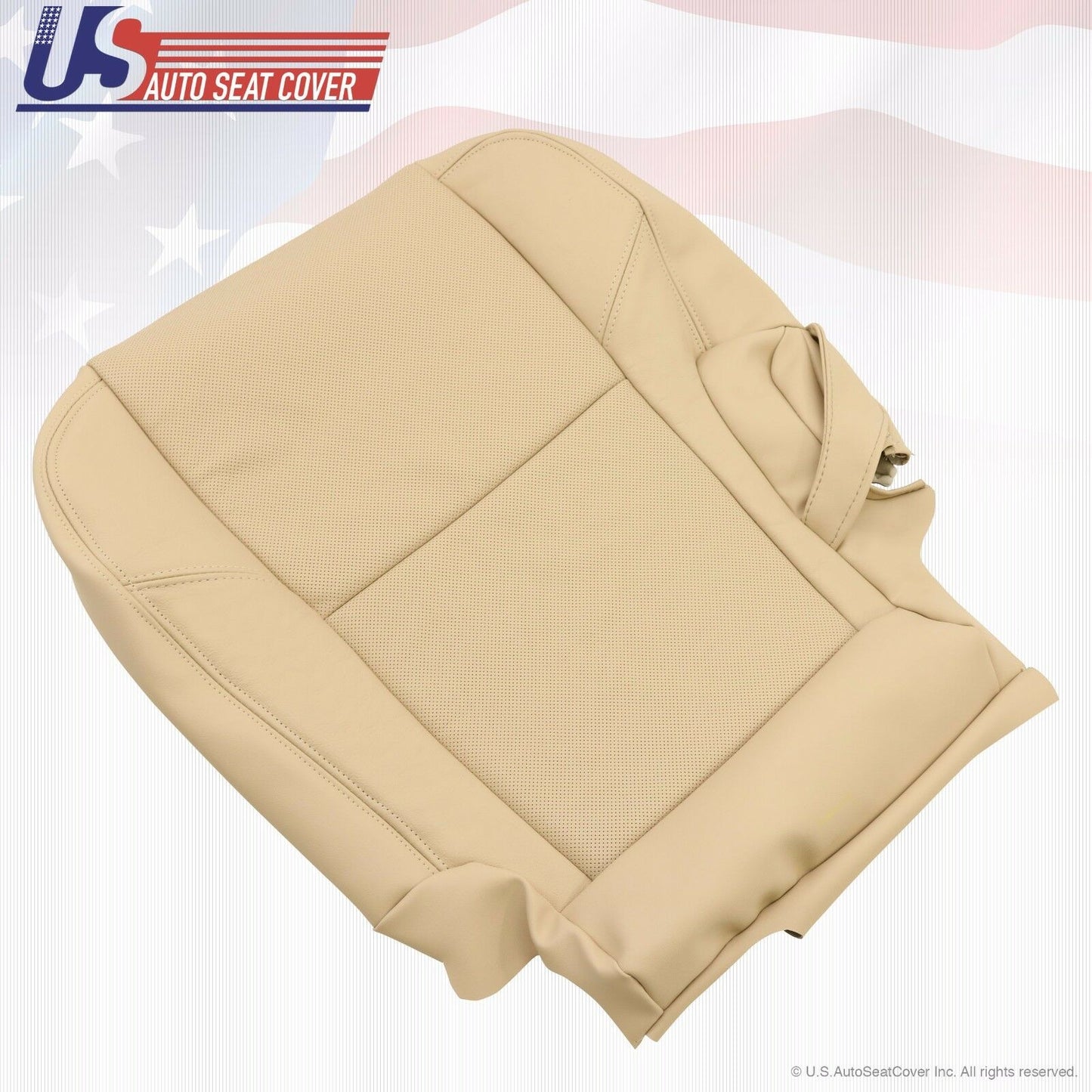 07 08 09 Escalade 2nd Row Driver Side Bottom Perforated Leather Seat Cover TAN