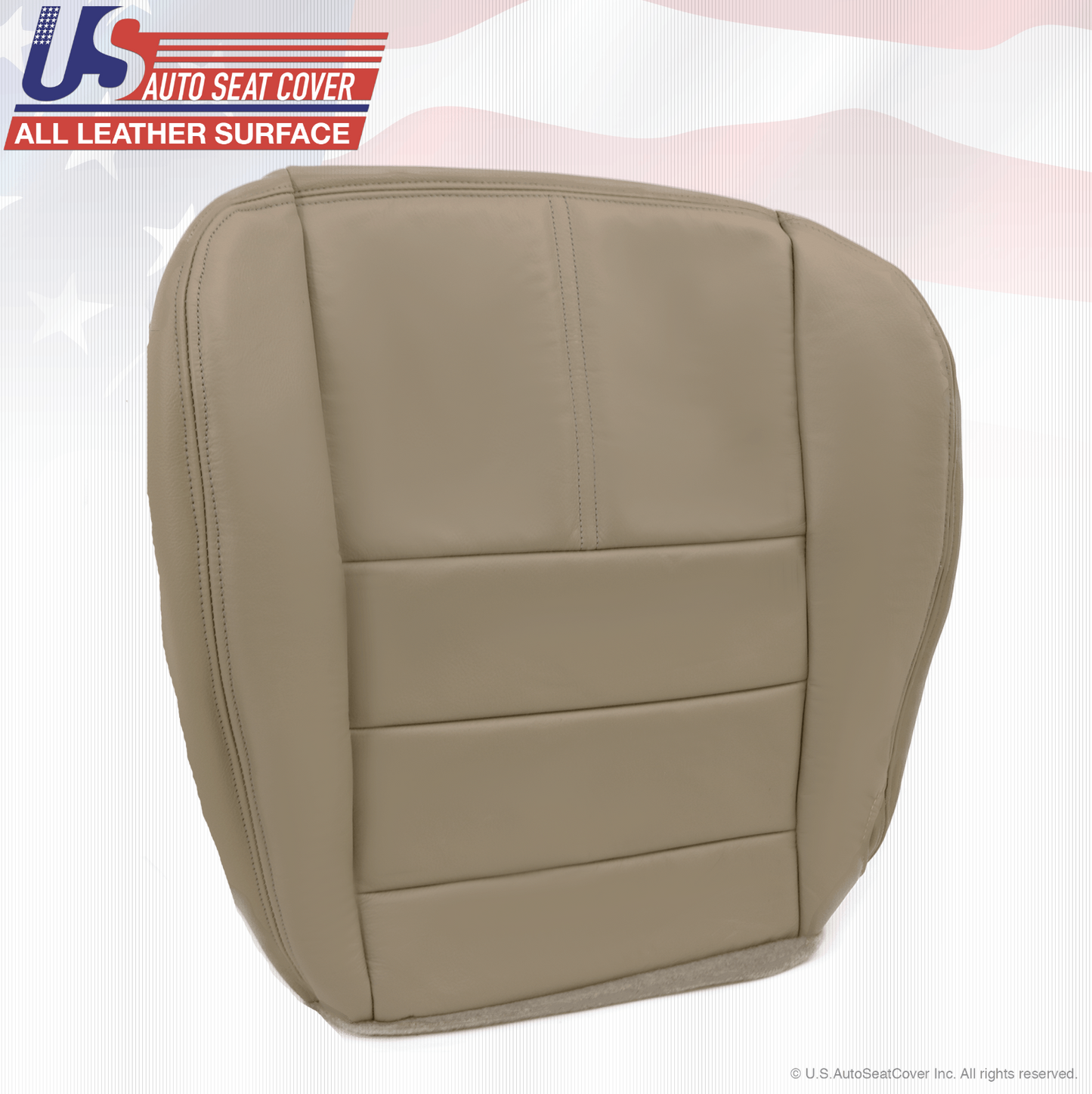 2008 Ford F250 Lariat PASSENGER Bottom Replacement Leather Seat Cover Stone Gray