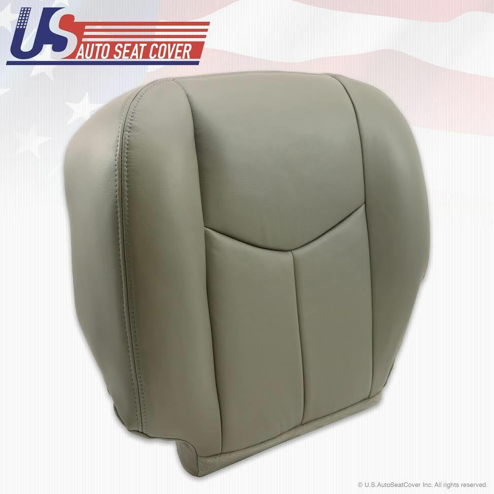 03 04 05 06 & 07 Classic GMC Sierra Driver Bottom Leather Seat Cover pewter gray