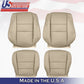 2005 to 2008 Fits For Acura RL Driver & Passenger Tops Bottom Leather Cover Tan
