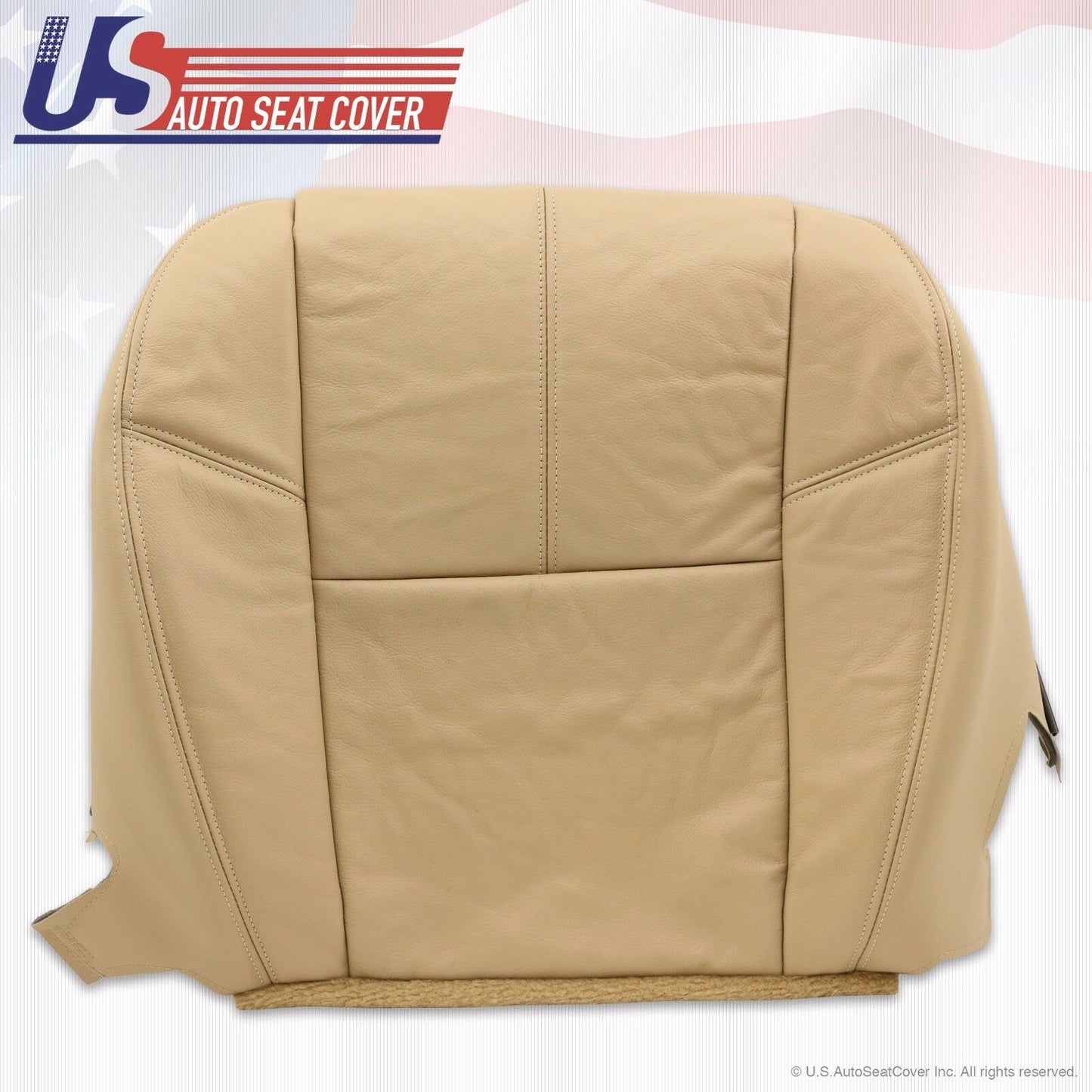 2010 2011 2012 Chevy Silverado Passenger Bottom-Lean Back Leather Seat Cover Tan