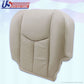 03 04 05 06 Cadillac Escalade Driver & Passenger Bottom Leather Seat Covers Tan