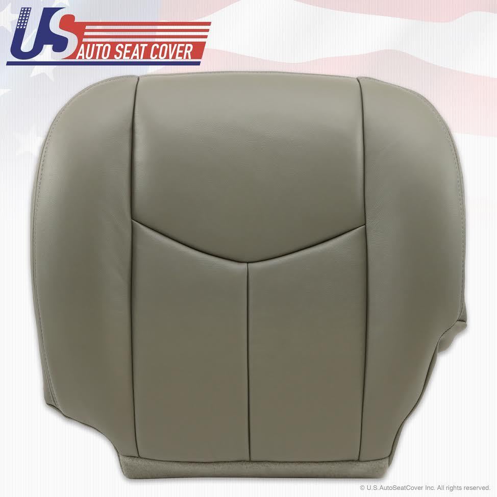 03 04 05 06 & 07 Classic GMC Sierra Driver Bottom Leather Seat Cover pewter gray