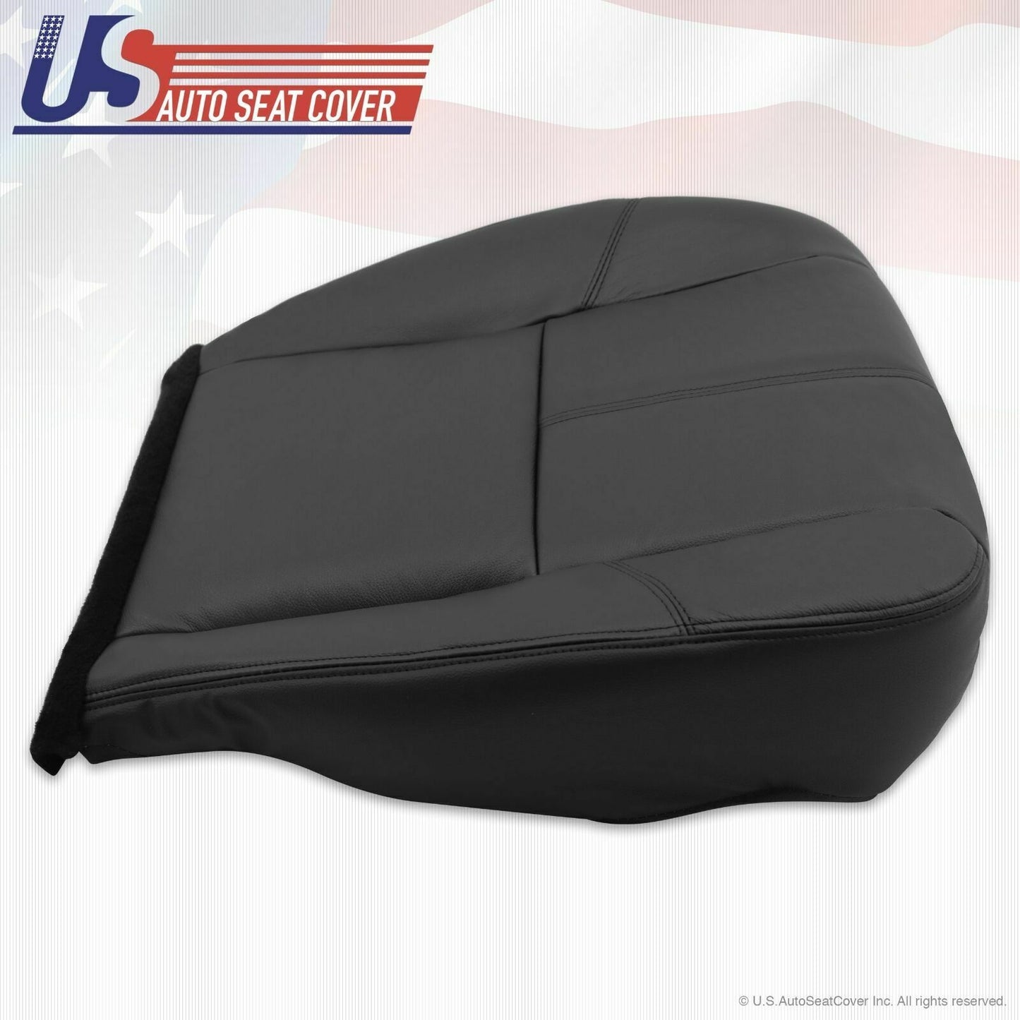 2007 - 13 Chevy Avalanche 1500 2500 HD Driver Bottom Leather Seat Cover Black