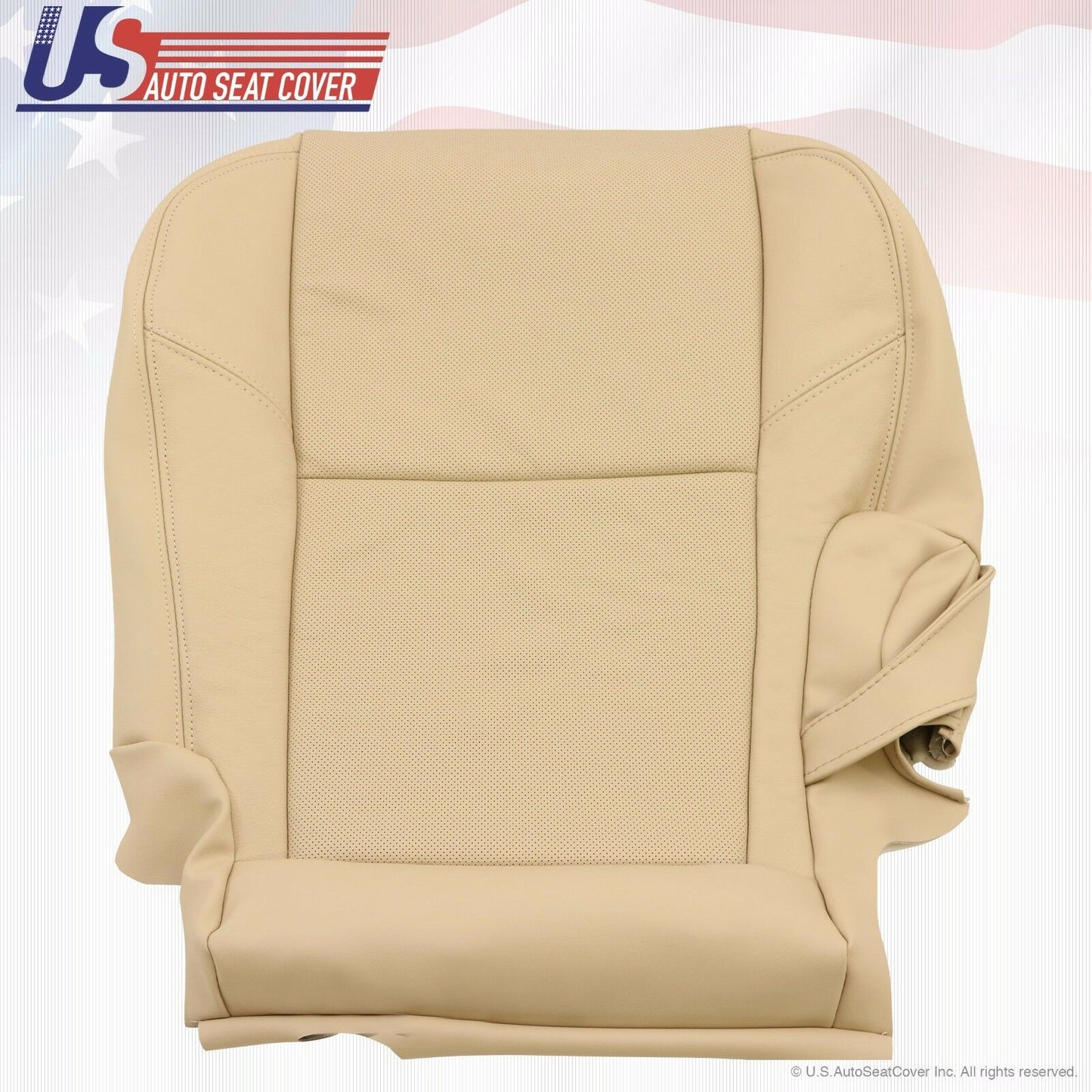 07 08 09 Escalade 2nd Row Driver Side Bottom Perforated Leather Seat Cover TAN