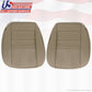 2008 Ford F250 Lariat Driver & Passenger Bottom Leather Seat Cover Stone Gray 4S