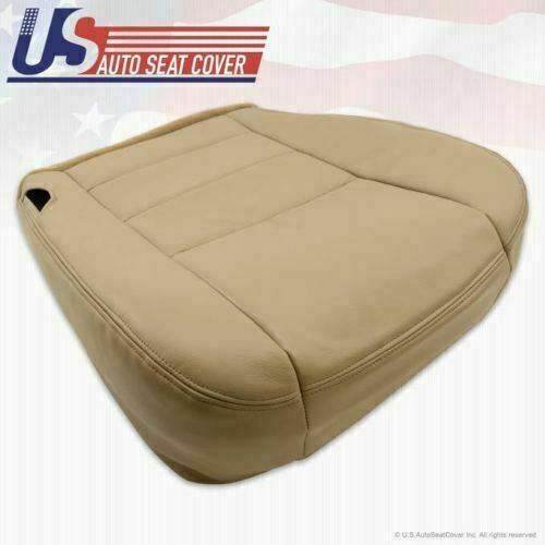 Fits 2002-2007 Ford F250 Driver Bottom Leather Seat Cover and Foam Parchment TAN