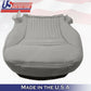 DRIVER & PASSENGER Bottoms Gray Leather Cover 1997-2004 Chevy Corvette SPORT