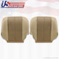 2001 GMC Yukon Denali Driver & Passenger Bottom Leather Seat Cover Two-Tone Tan