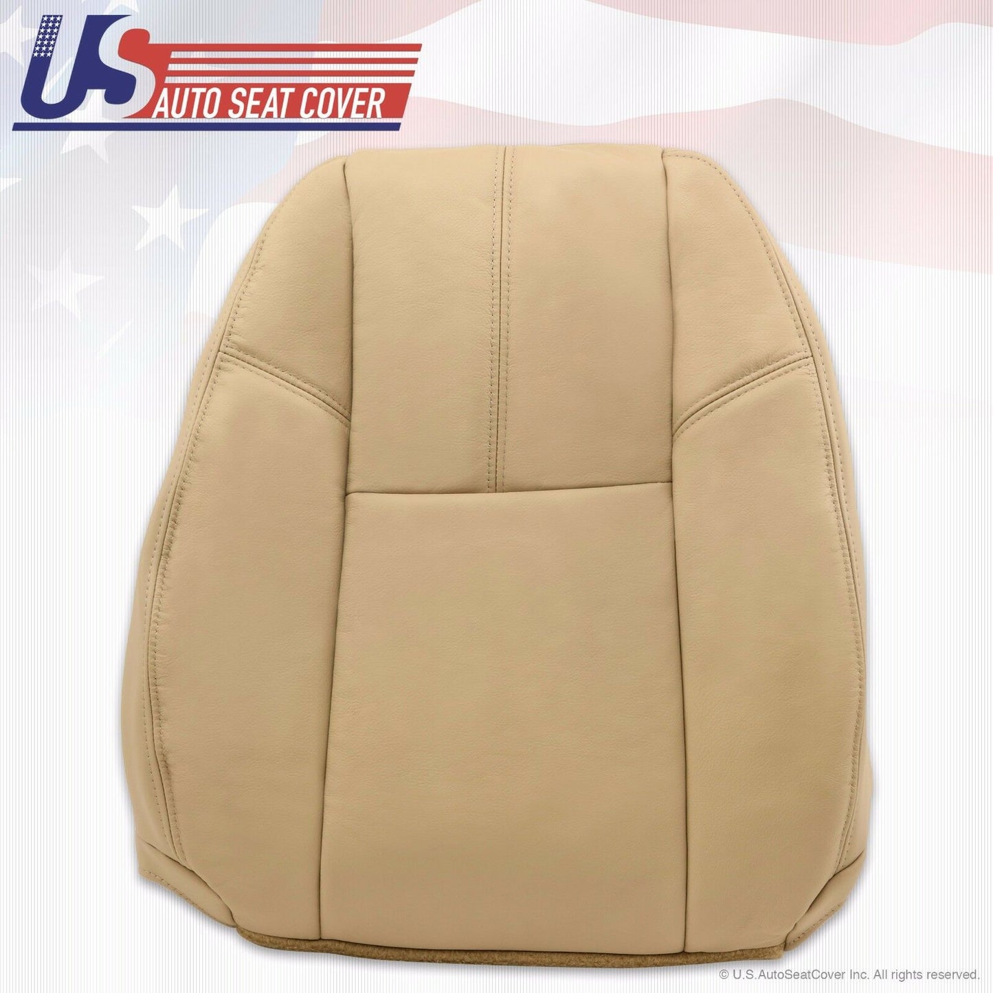 2010 2011 2012 Chevy Silverado Passenger Bottom-Lean Back Leather Seat Cover Tan