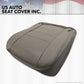 2002 to 2007 Ford F-250 4WD Lariat Bottom Leather Seat Cover Gray Perforated