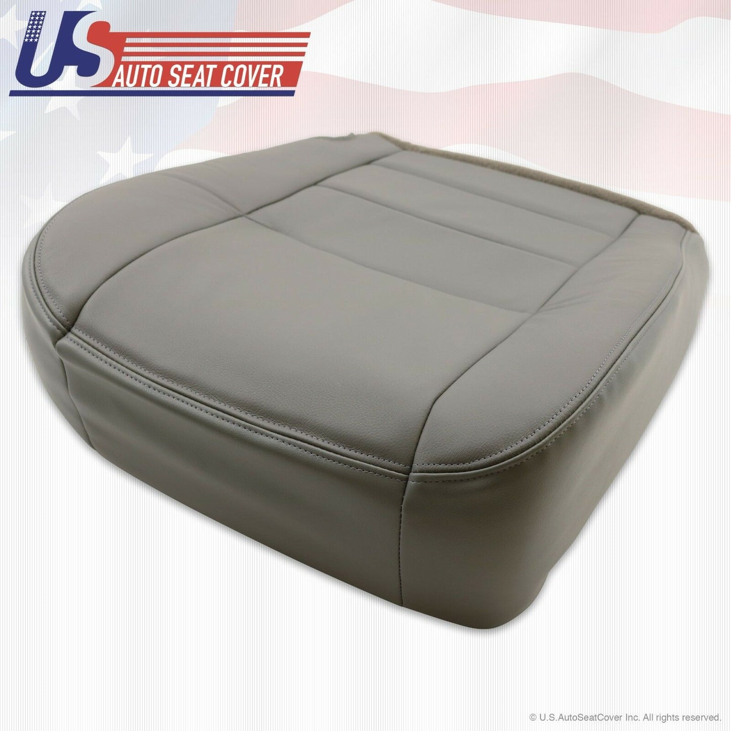 02-07 F250 F350 Lariat Driver Side Bottom Replacement Leather Seat Cover GRAY