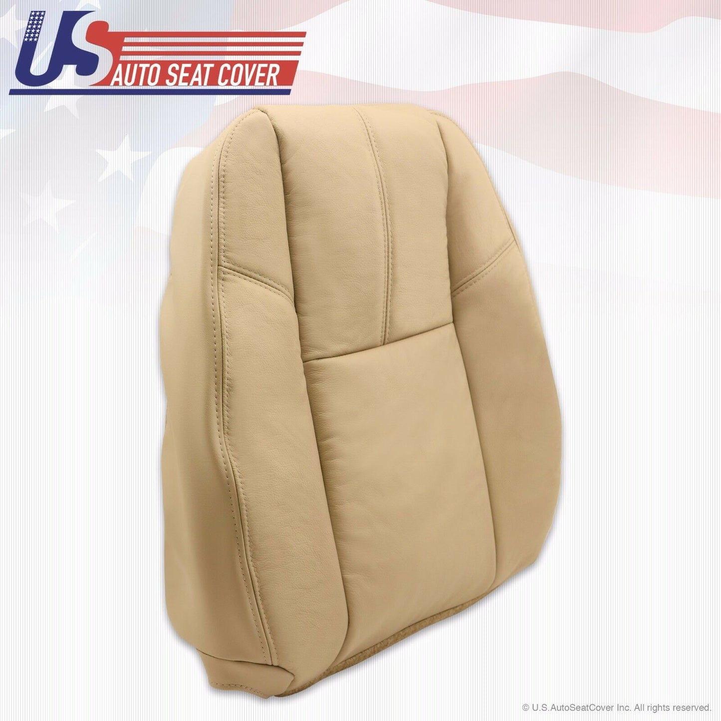 2010 2011 2012 Chevy Silverado Passenger Bottom-Lean Back Leather Seat Cover Tan