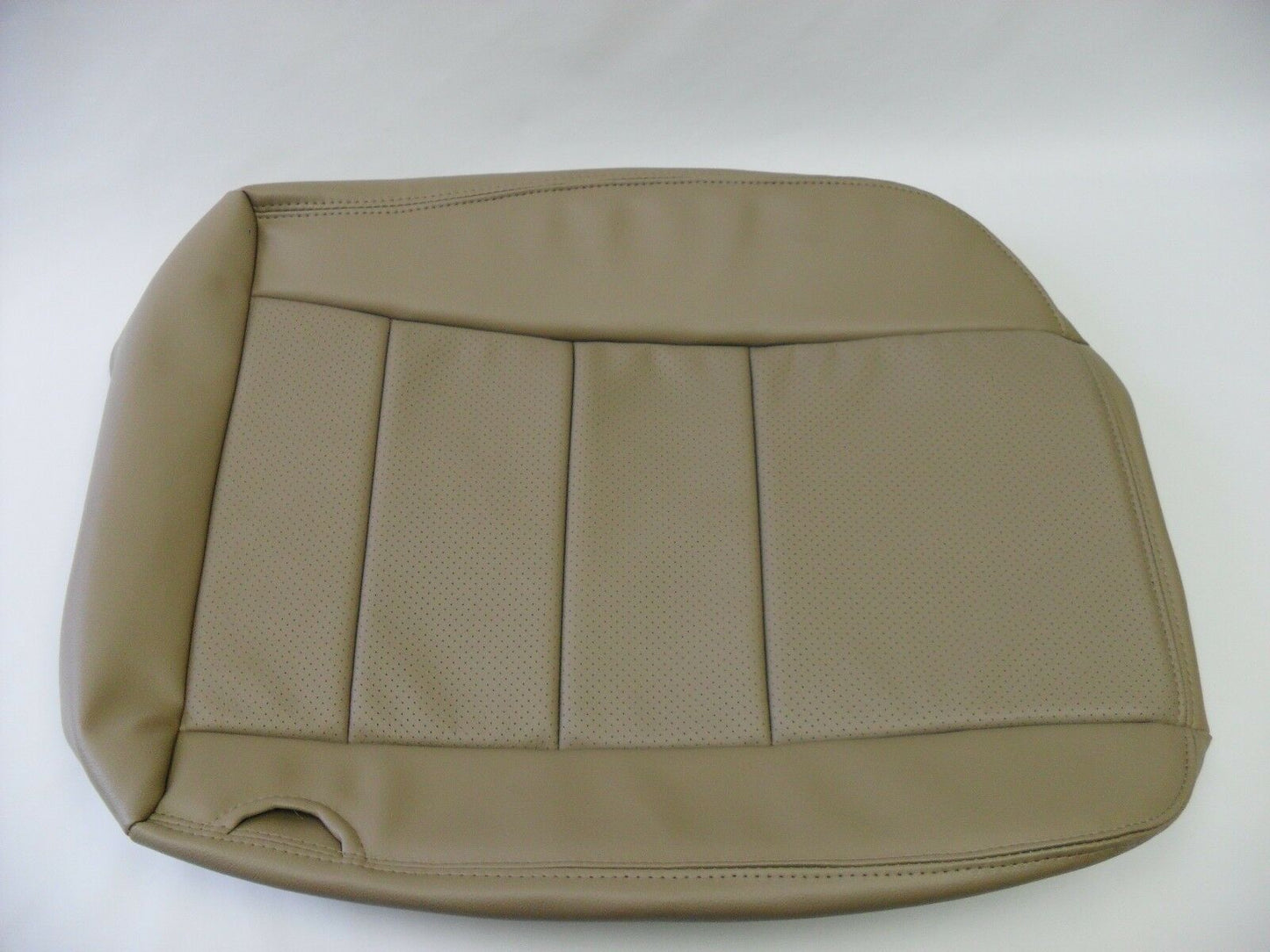 02-07 Ford F250 Lariat Driver bottom Perforated Leather Seat Cover & Foam "Tan"