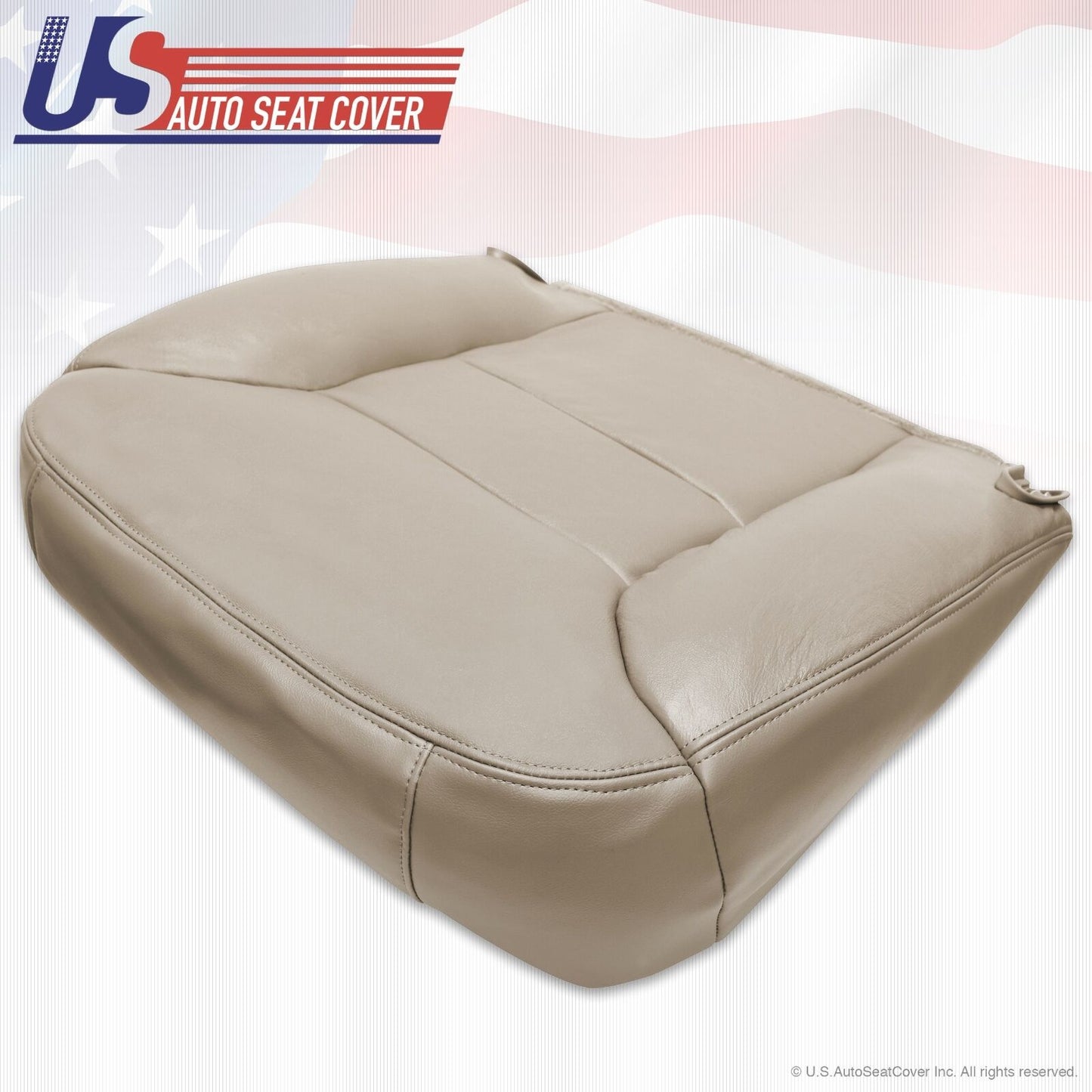 1995 to 1999 Chevy Suburban Driver & Passenger Leather Bottom Seat Covers Tan