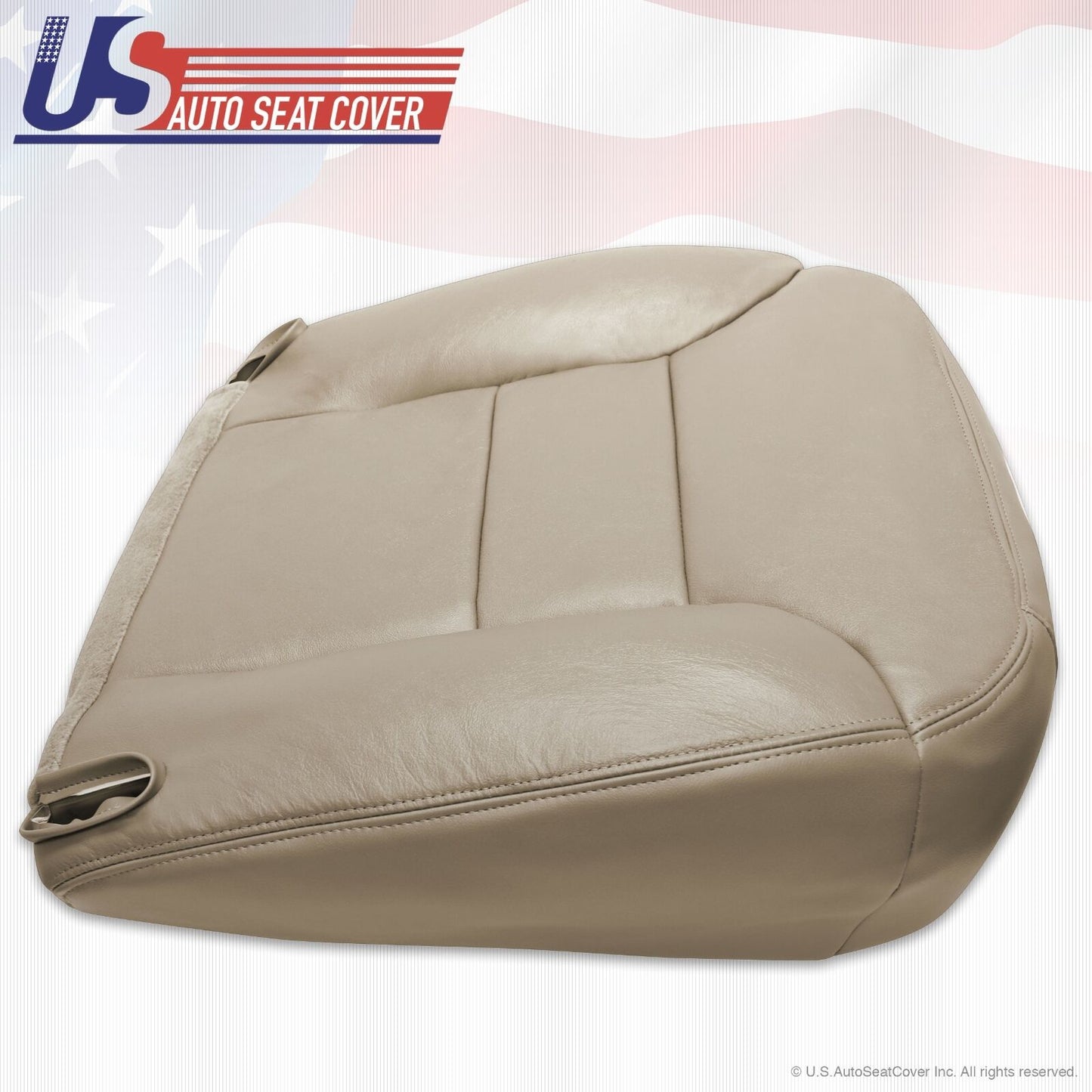 1995 to 1999 Chevy Suburban Driver & Passenger Leather Bottom Seat Covers Tan