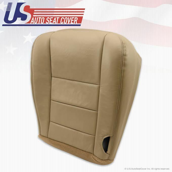 02 - 07 Ford F250 350 Lariat Left Front Bottom Leather Seat Cover Parchment TAN