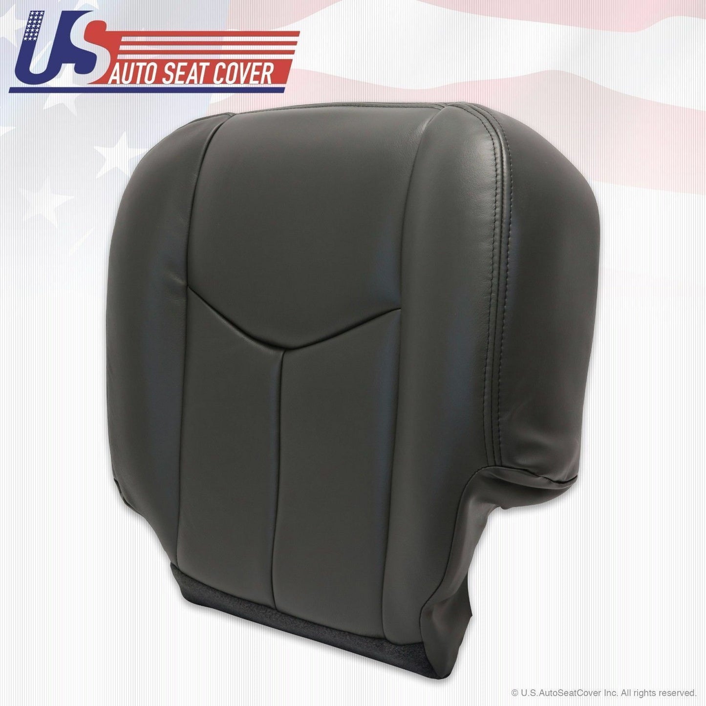 03 04 05 06 Chevy Silverado Duramax  Driver Bottom Leather Seat Cover Dark Gray