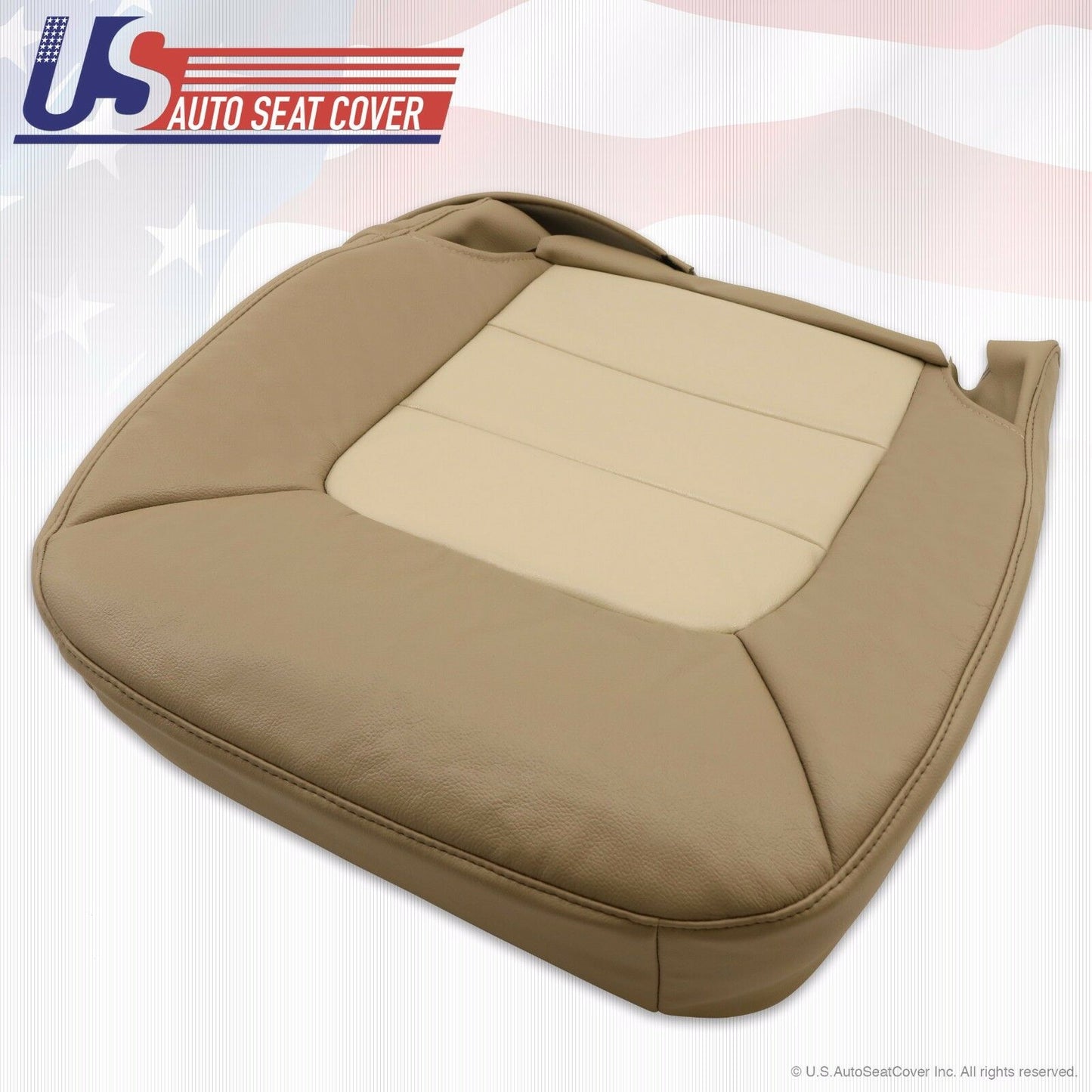 03 - 06 Ford Expedition Eddie Bauer Driver Bottom Leather Seat Cover 2Tone -Tan-