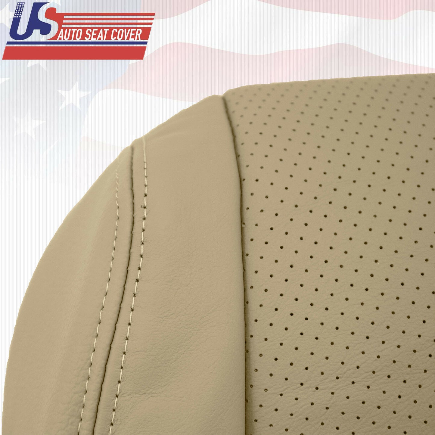 For 2005 2006 Acura TL Driver Passenger Bottom Seat Cover Perforated Leather TAN