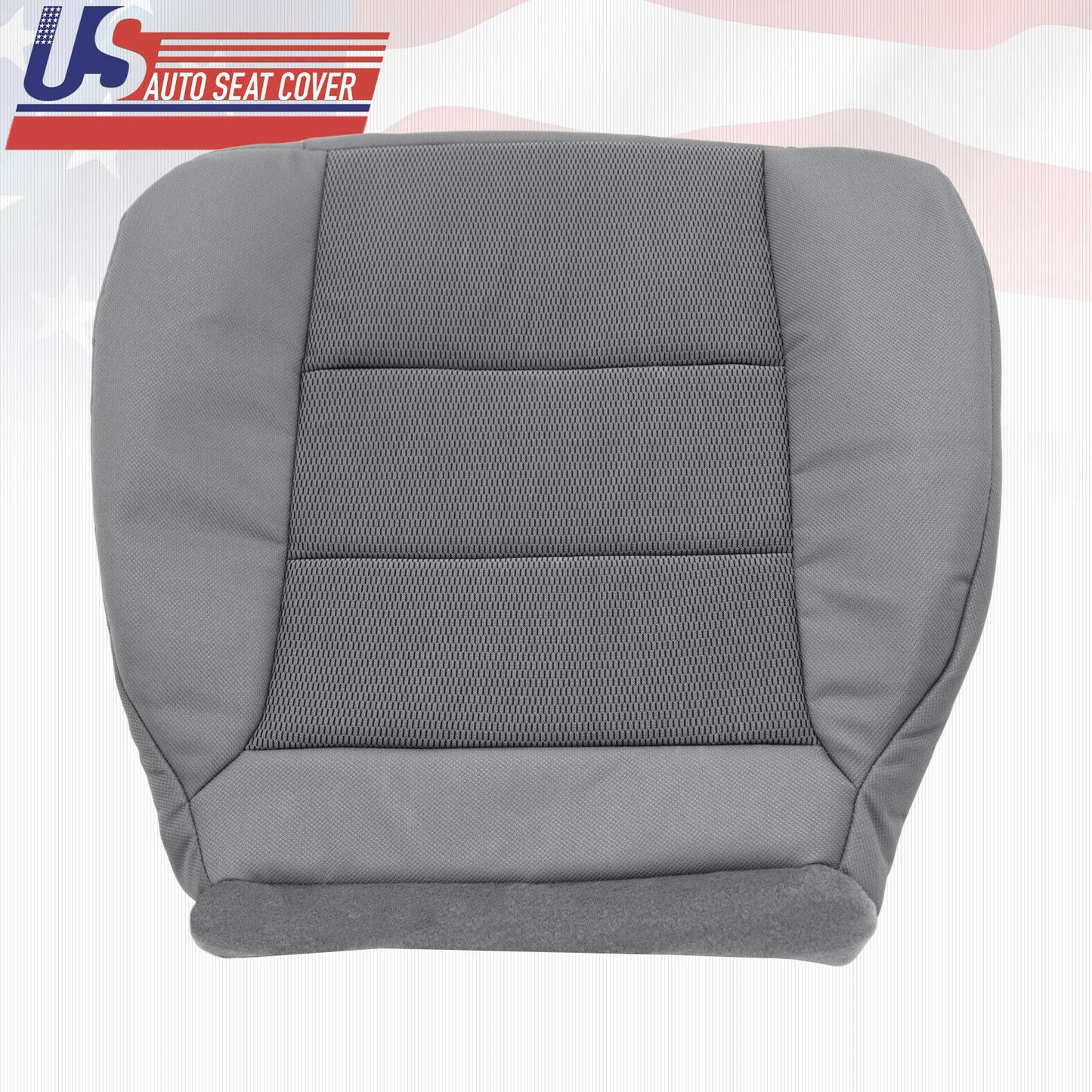 Fits 2006 Ford F-250 EXTENDED CAB Driver Bottom Seat Cover Cloth Gray 2-tone