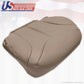 2002 GMC Sierra 3500 Passenger Side Bottom Leather Seat Cover Med Neutral Tan
