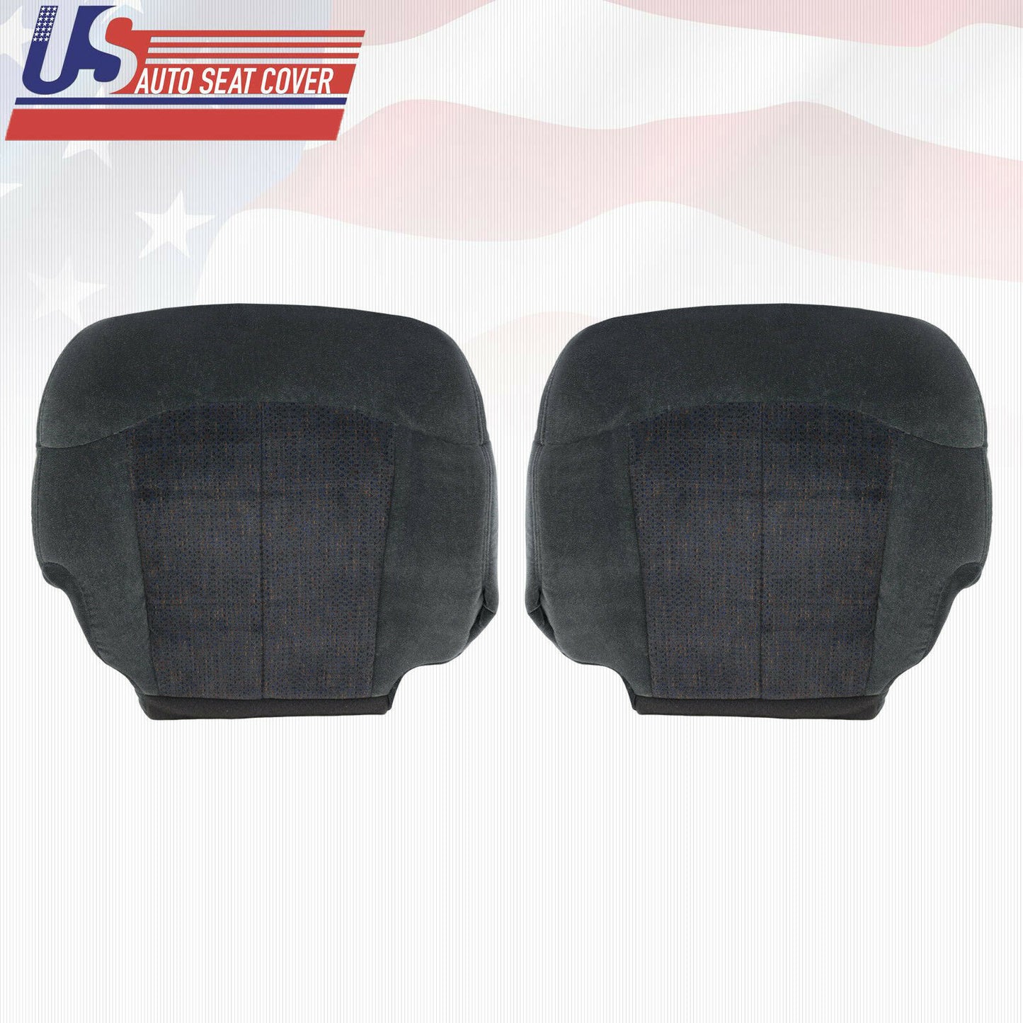 2001-2002 Chevy Z71, LS Driver & Passenger Lower Fabric Seat Cover Dk Graphite