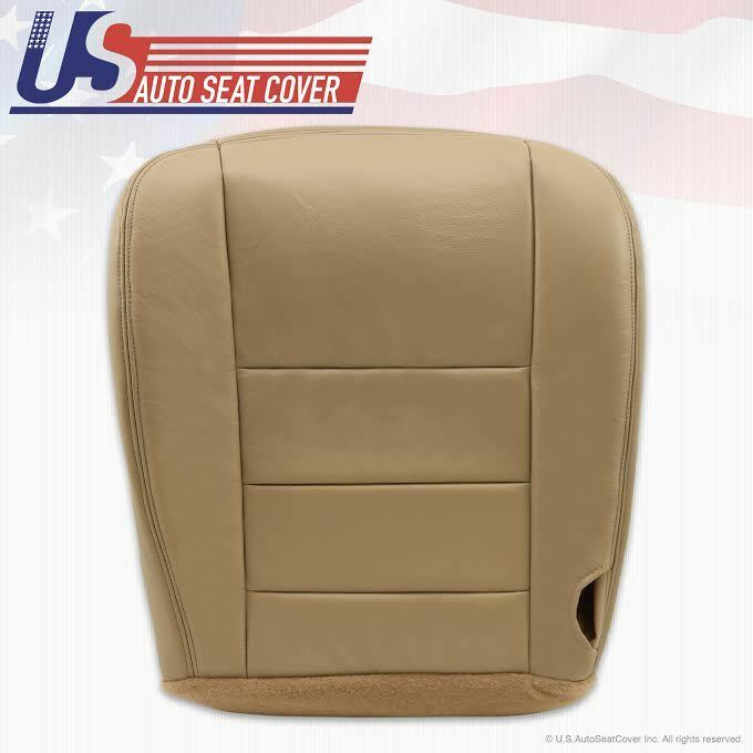 02 - 07 Ford F250 350 Lariat Left Front Bottom Leather Seat Cover Parchment TAN