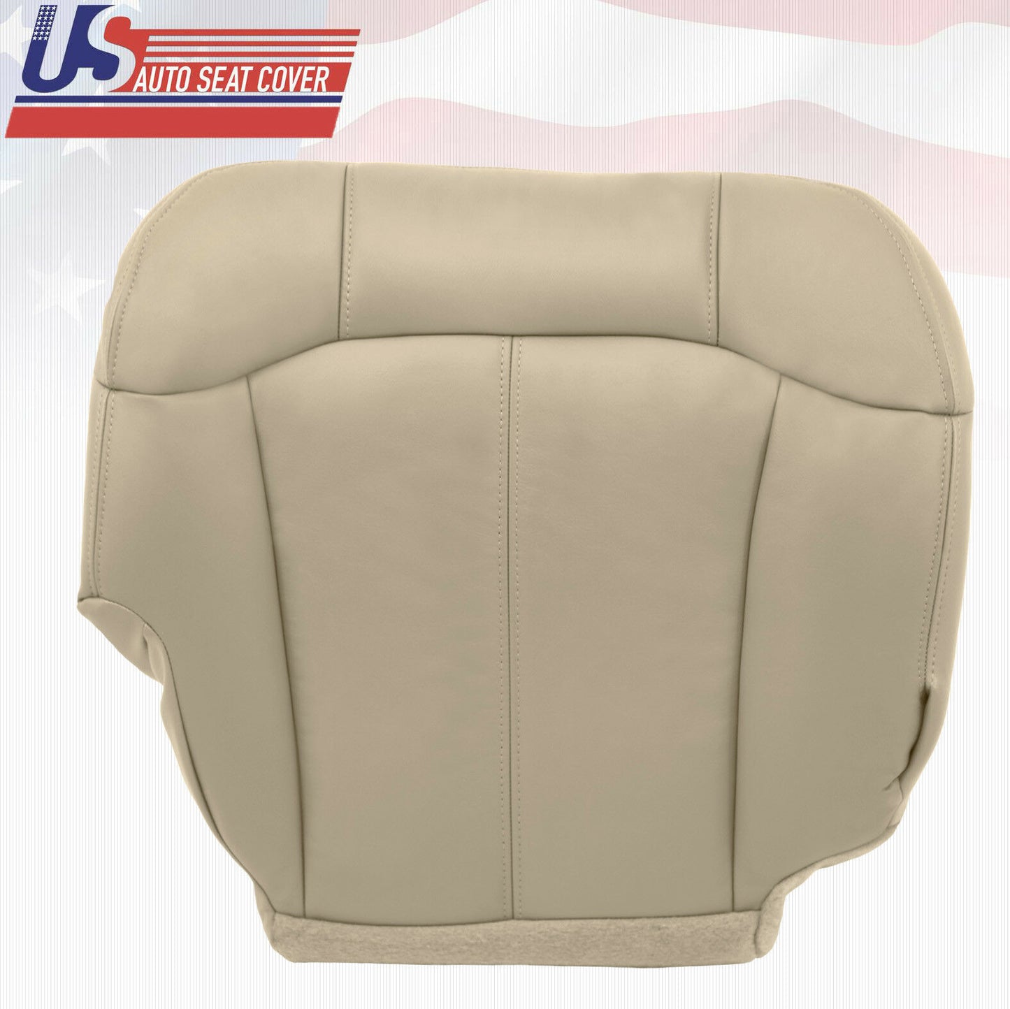 2000 2001 2002 Chevy Tahoe-Suburban Driver-Passenger Bottom Vinyl Seat Cover Tan