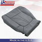 Driver & Passenger Bottom Perforated Leather Seat Cover 2011-2014 Ford F150 Gray