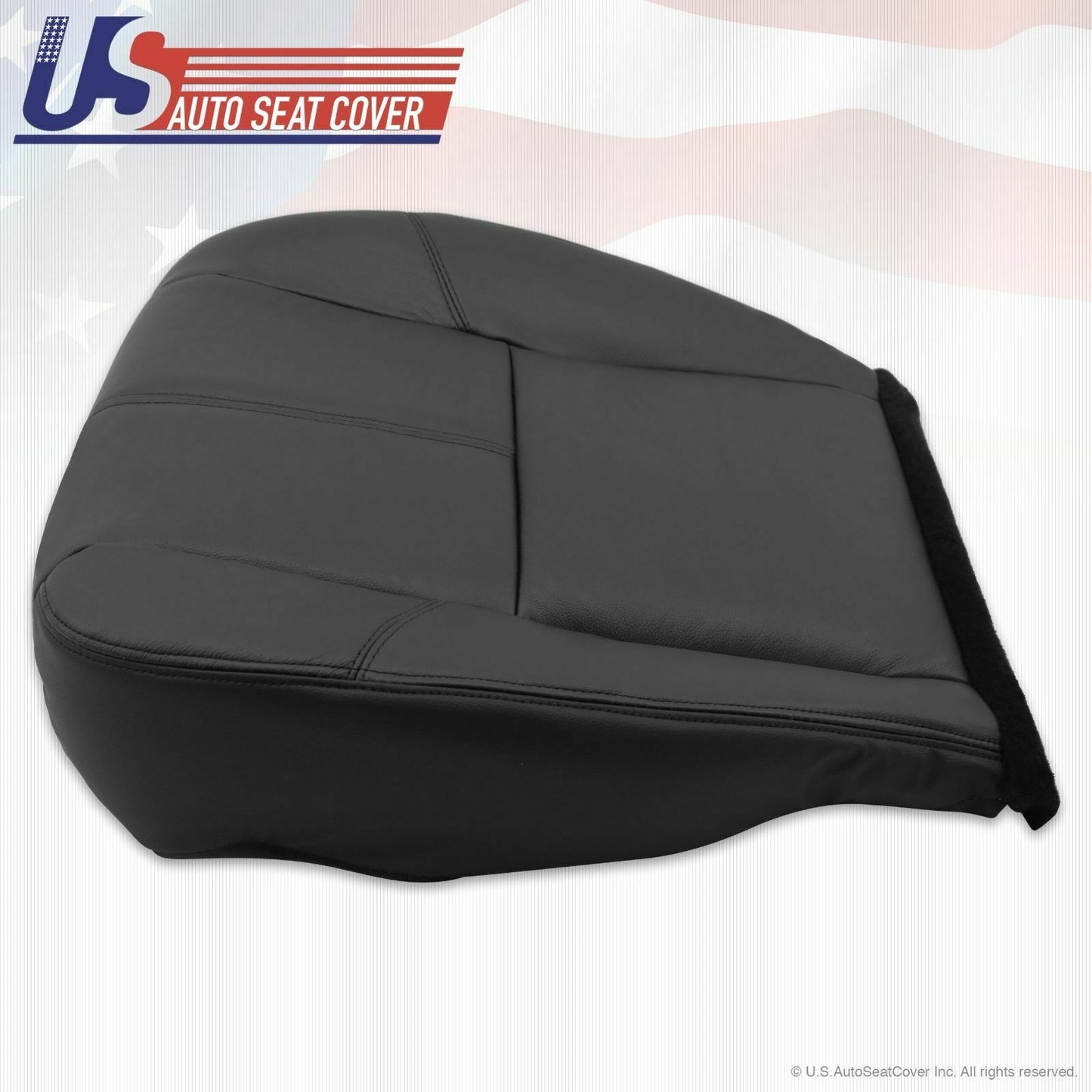 2007 - 13 Chevy Avalanche 1500 2500 HD Driver Bottom Leather Seat Cover Black