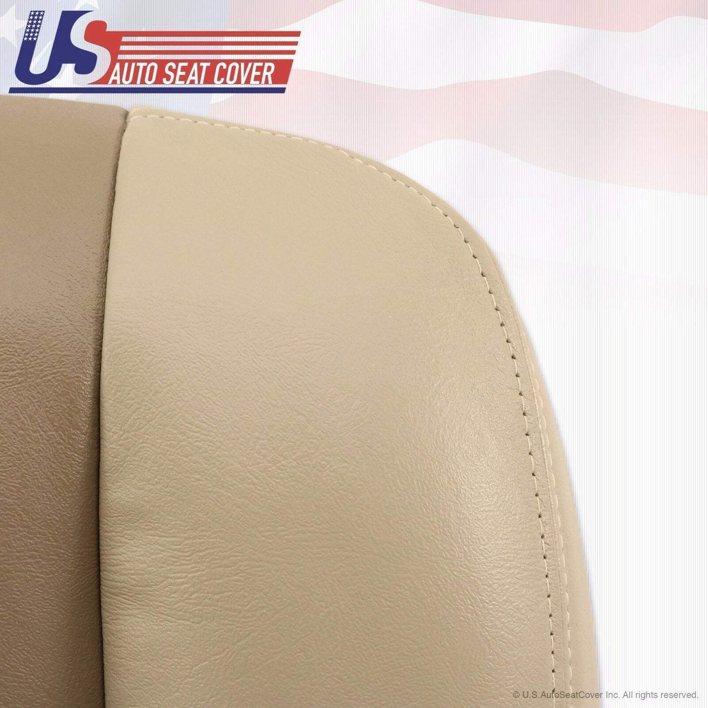 2001 GMC Yukon XL 1500 Denali Passenger Bottom Leather Seat Cover Two-Tone Tan