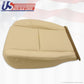 2007 2008 Cadillac Escalade Driver and  Passenger Seat Bottom Leather Covers Tan