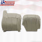 1999 to 2002 GMC Sierra Driver Top Upper Back & Bottom Leather Seat Covers Gray