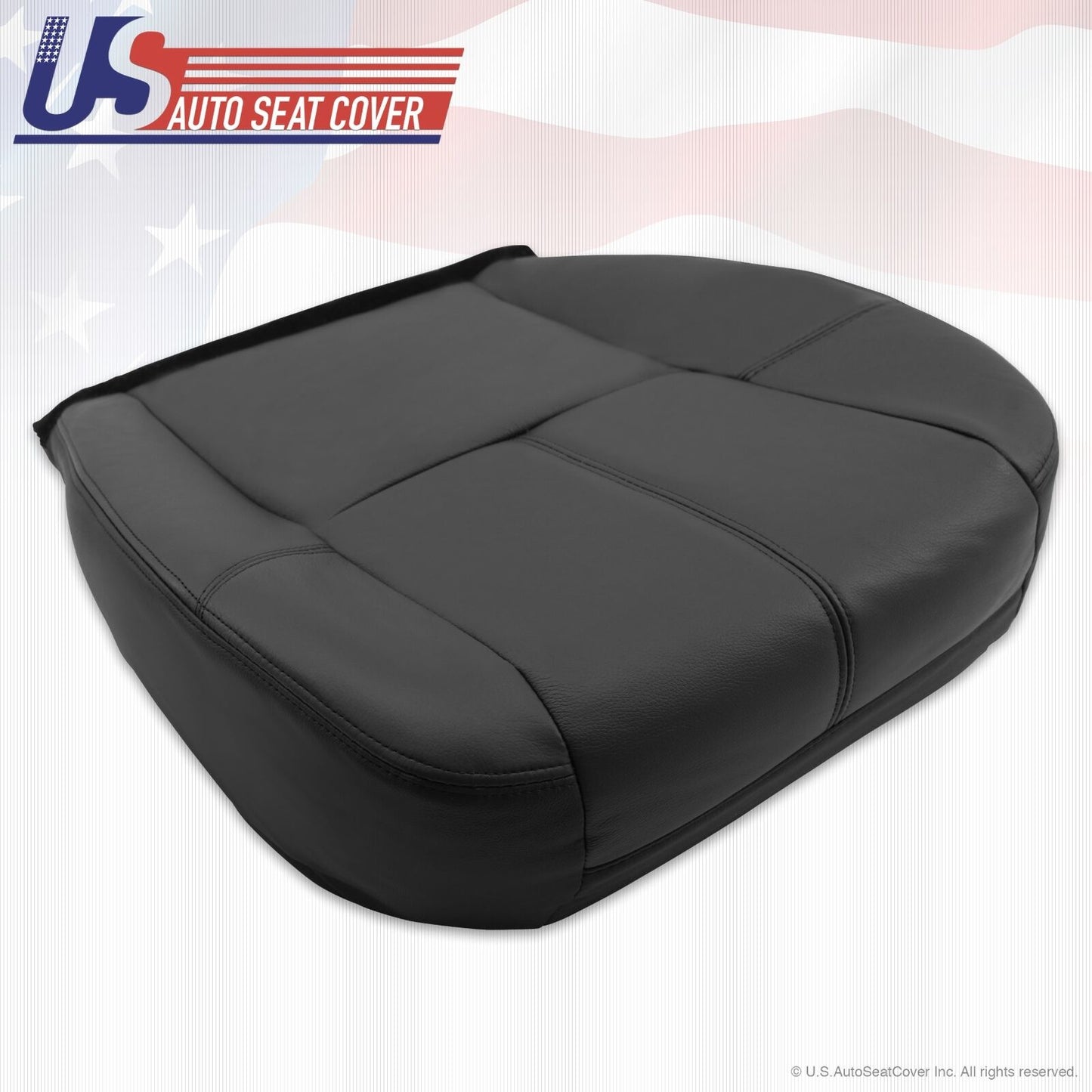 2007 - 13 Chevy Avalanche 1500 2500 HD Driver Bottom Leather Seat Cover Black