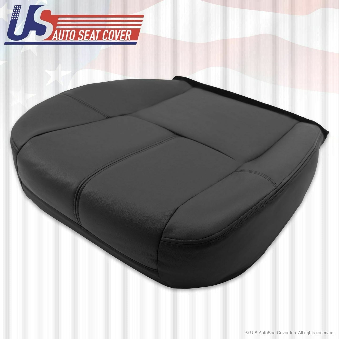 2007 - 13 Chevy Avalanche 1500 2500 HD Driver Bottom Leather Seat Cover Black