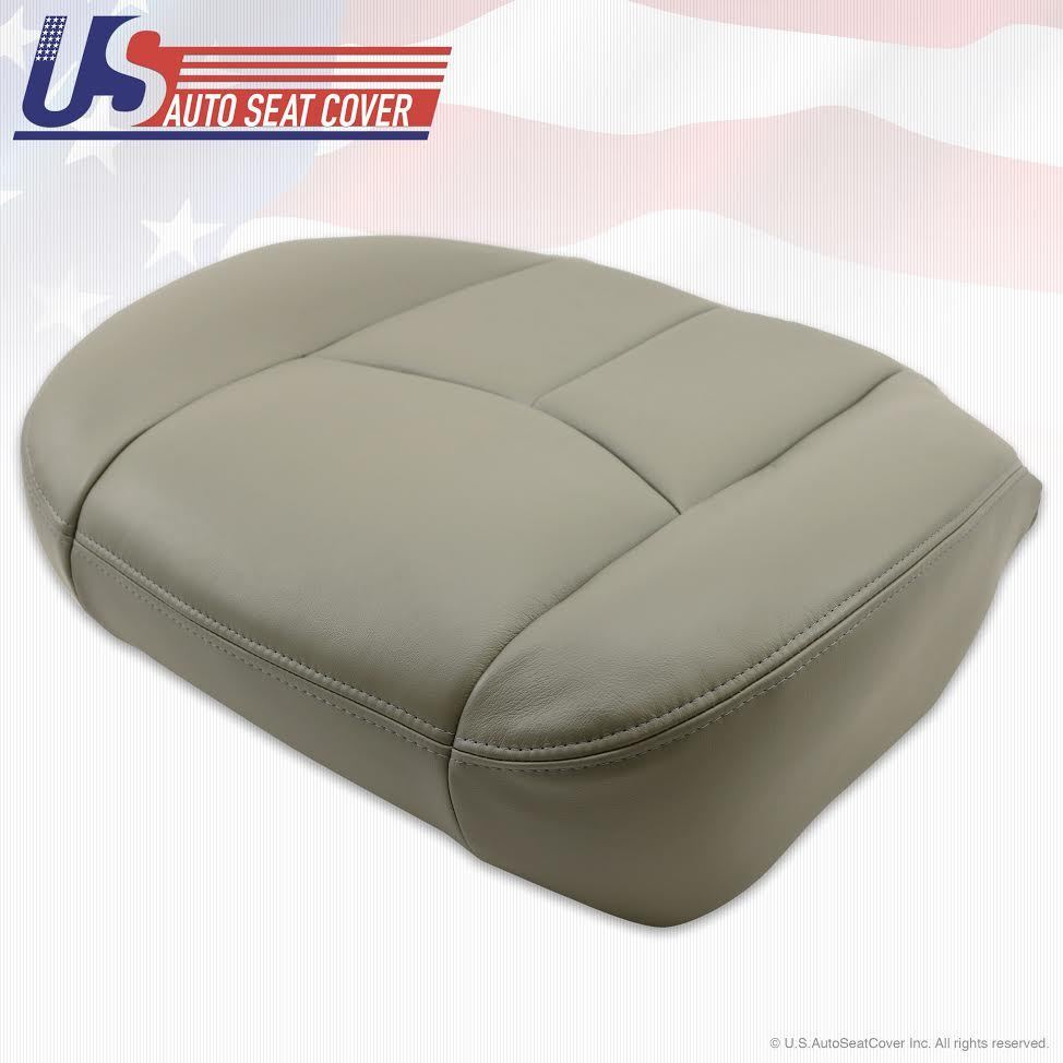 03 04 05 06 & 07 Classic GMC Sierra Driver Bottom Leather Seat Cover pewter gray