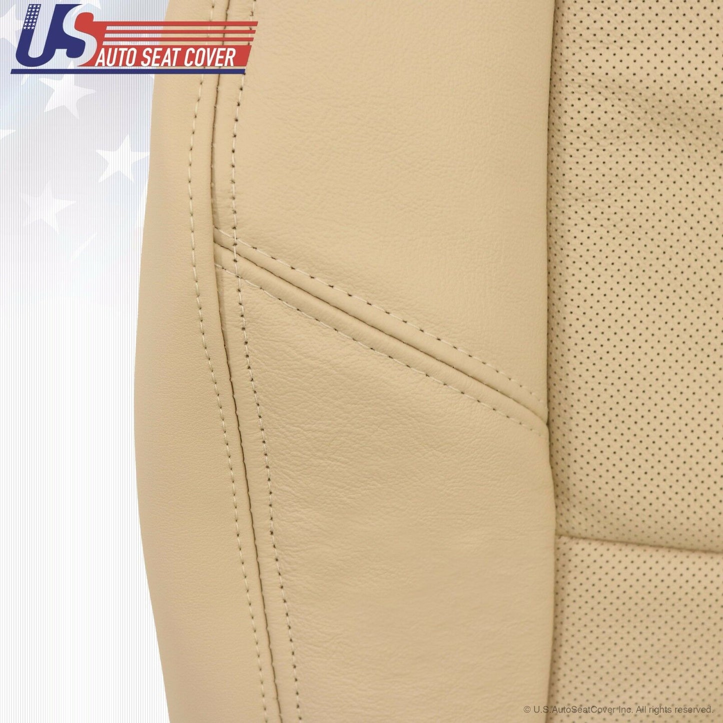 07 08 09 Escalade 2nd Row Driver Side Bottom Perforated Leather Seat Cover TAN