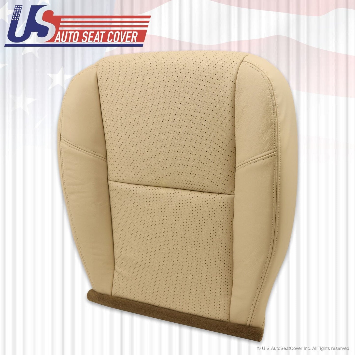 2007 Cadillac Escalade Driver Side Seat Bottom Leather Cover Tan Perforated