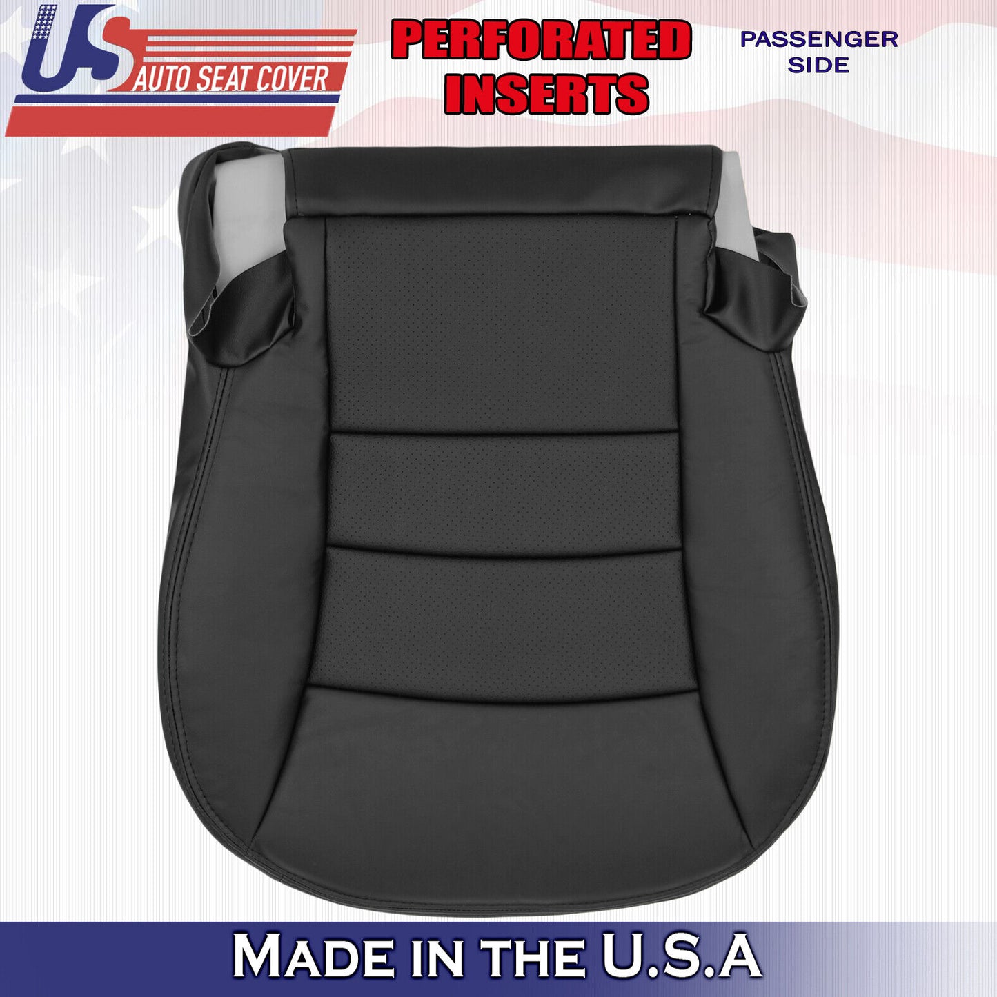 For Chevy Corvette C6 Passenger Side Bottom Leather Seat Cover 2005 to 2012