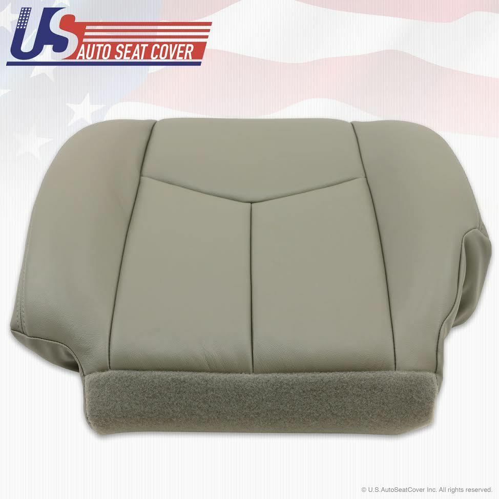 03 04 05 06 & 07 Classic GMC Sierra Driver Bottom Leather Seat Cover pewter gray