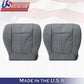 Driver & Passenger Bottom Perforated Leather Seat Cover 2011-2014 Ford F150 Gray