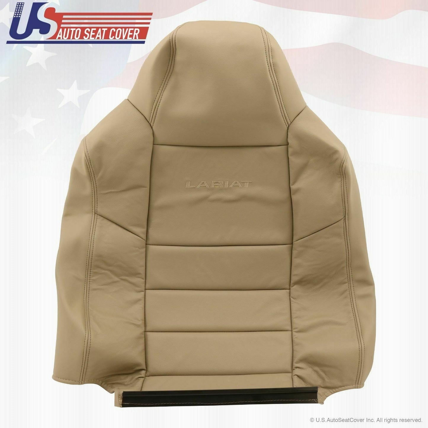 02 - 07 Ford F250 Front Driver Top Lean Back Replacement Leather Seat Cover Tan