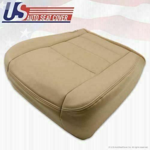 Fits 2002-2007 Ford F250 Driver Bottom Leather Seat Cover and Foam Parchment TAN