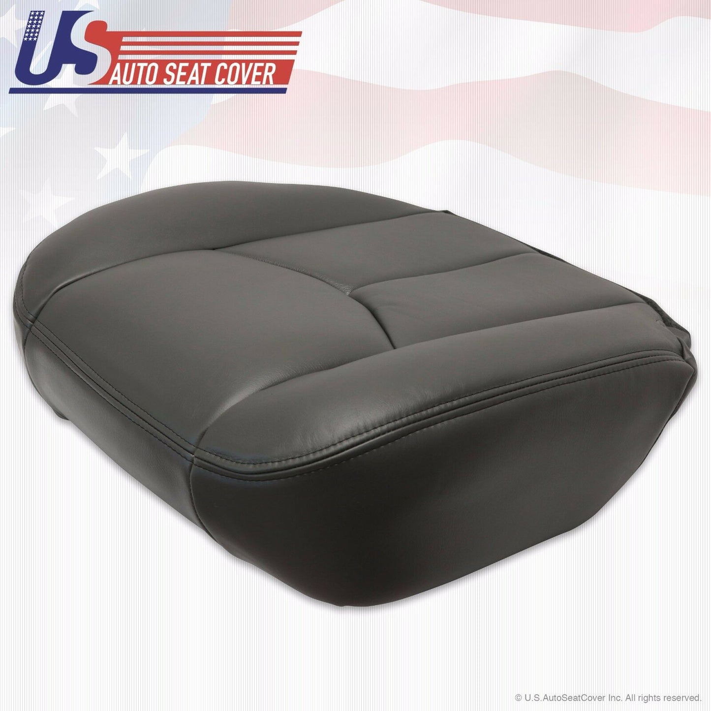 03 -06 Silverado Avalanche Sierra Front Left Bottom Leather Seat Cover Dark Gray